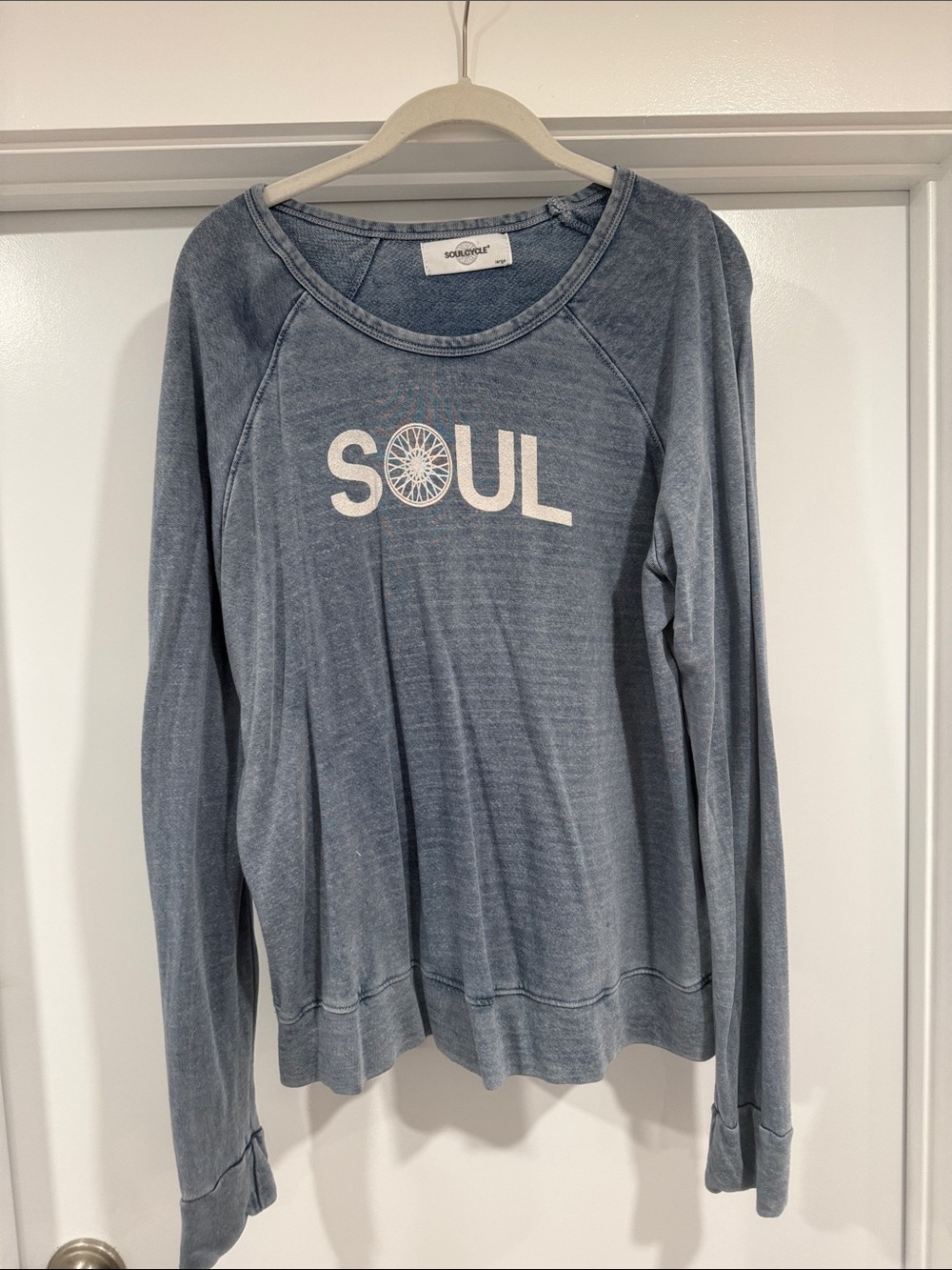 soulcycle Light Blue SOUL Graphic Long Sleeve Pullover
